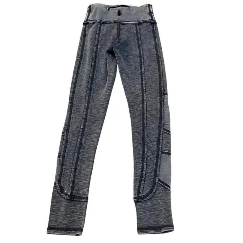Free People Movement Catch Me If You Can Gray Moto Leggings - Picture 5 of 10